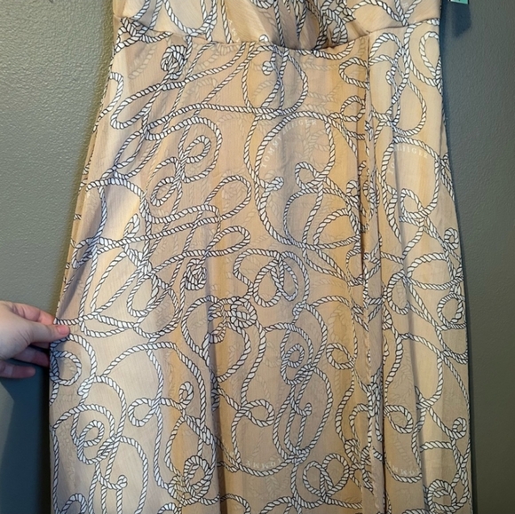 NWT Tommy Hilfiger Sz 4 Women’s Nude Rope Logo Maxi Lined Dress! - Picture 6 of 6